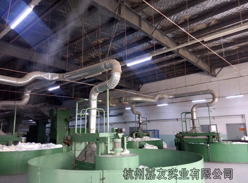 梳棉车间安装高压微雾加湿器
