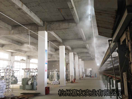 细纱车间安装高压微雾加湿器